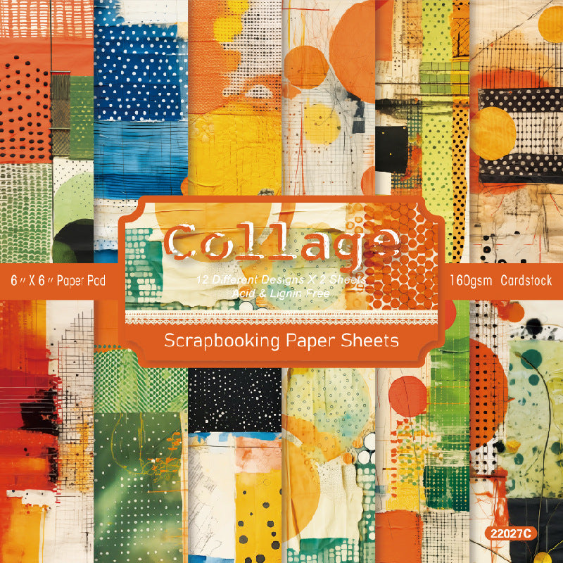 6 inch Collage Scrapbook Paper Pad SKP027