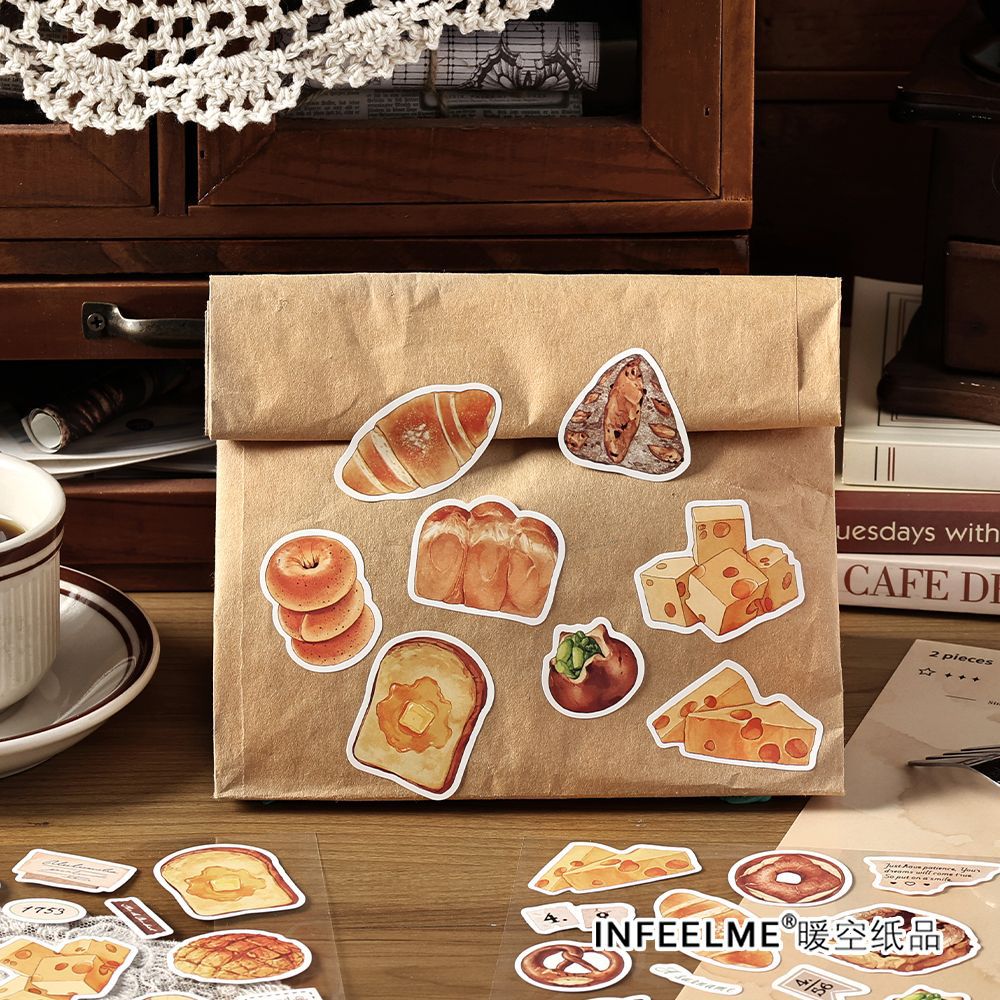 2 Sheets Coffee Dessert Stickers TFRJ