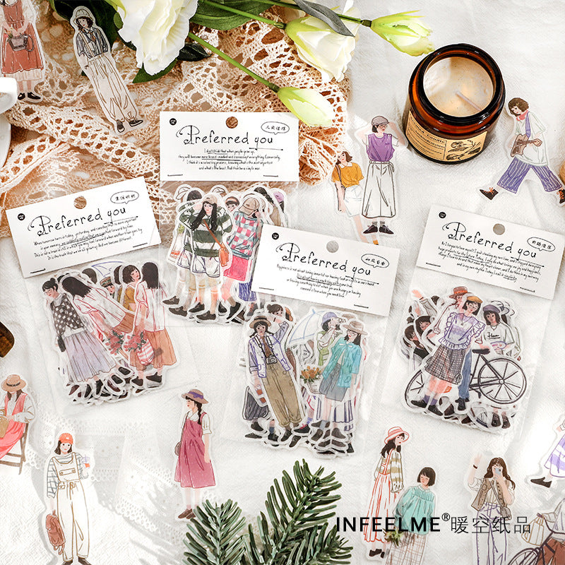 Pianai Washi Girl Stickers