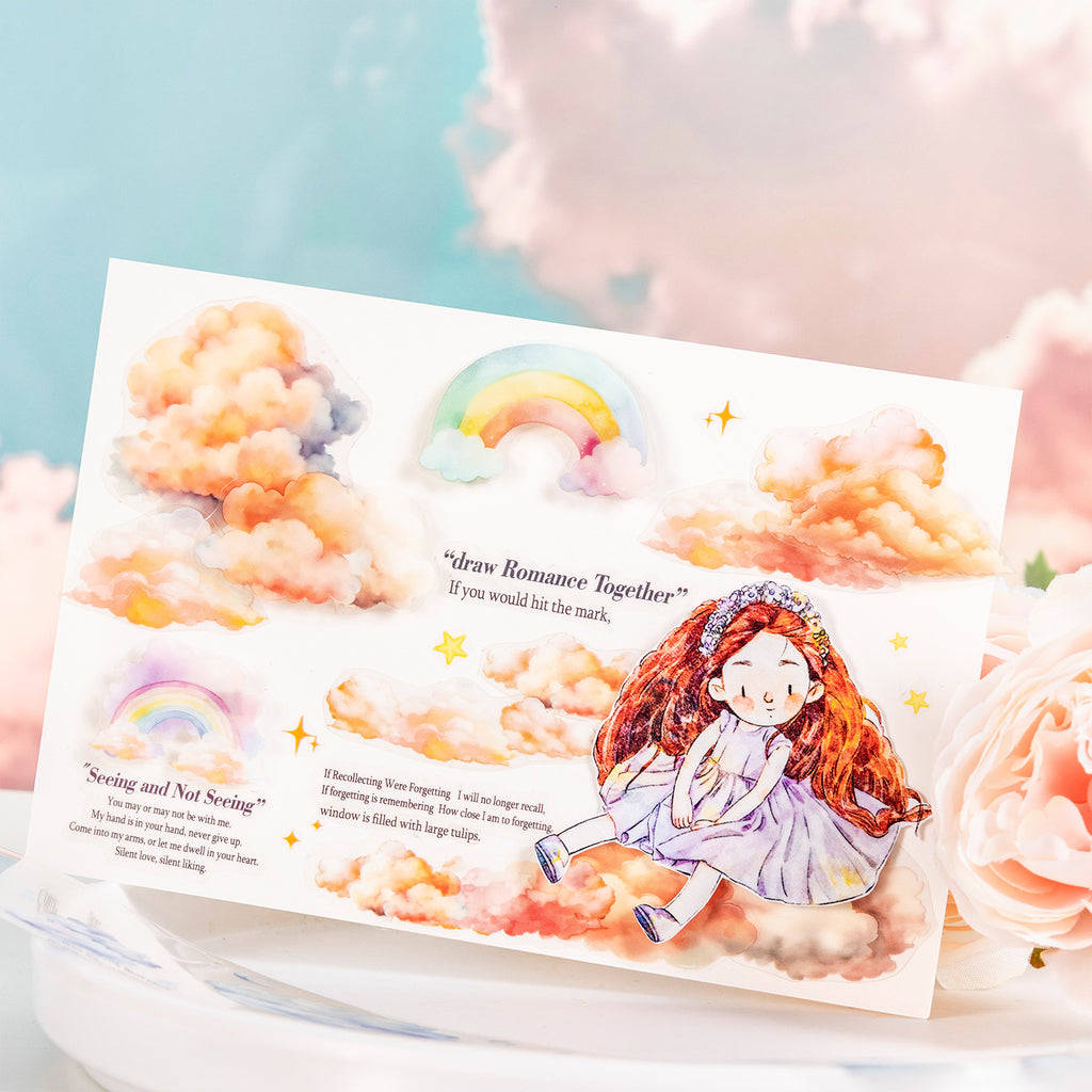 1 Roll Die-cut Cloud Stickers Tape YDYX