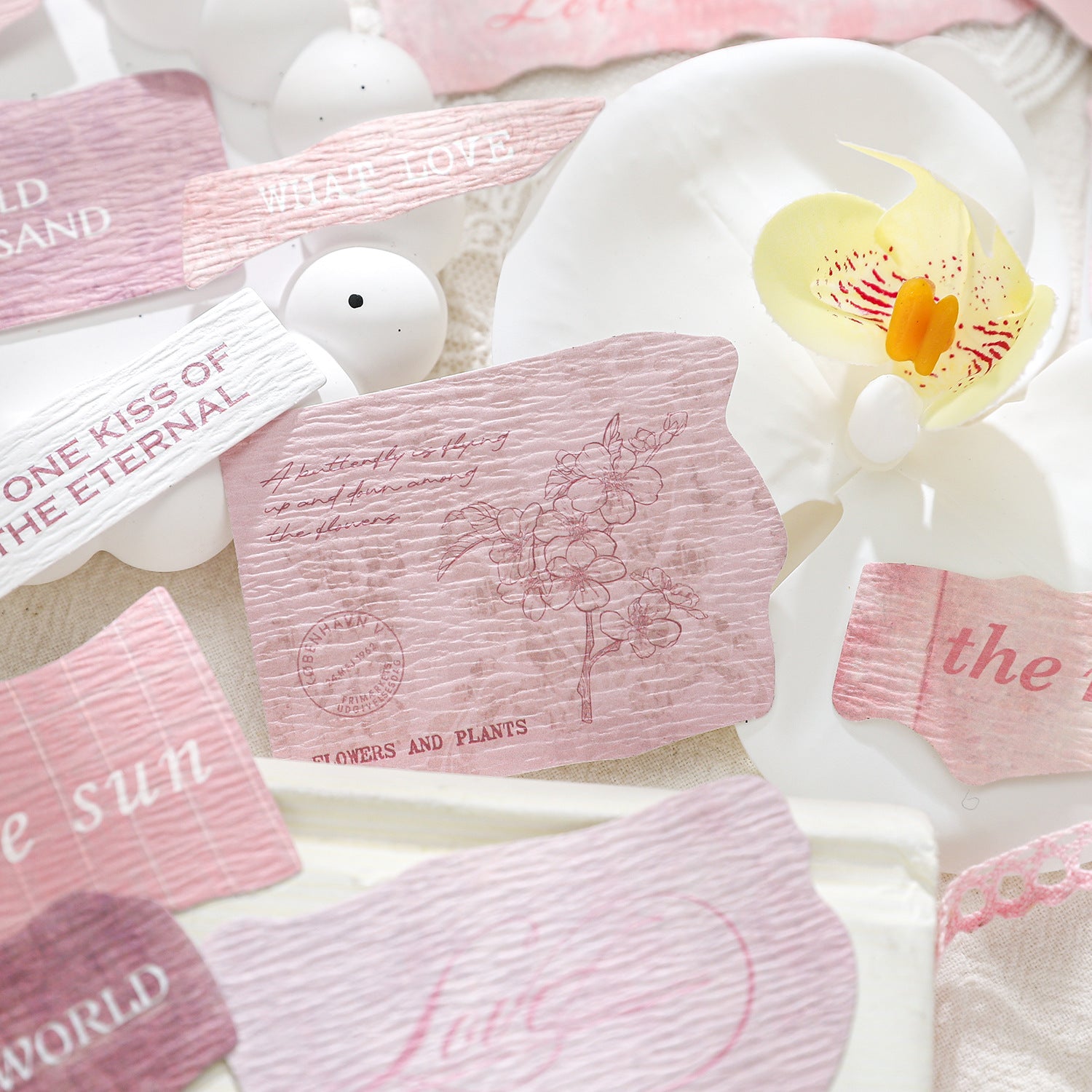 25 Pcs Vintage Word Stickers JYJM