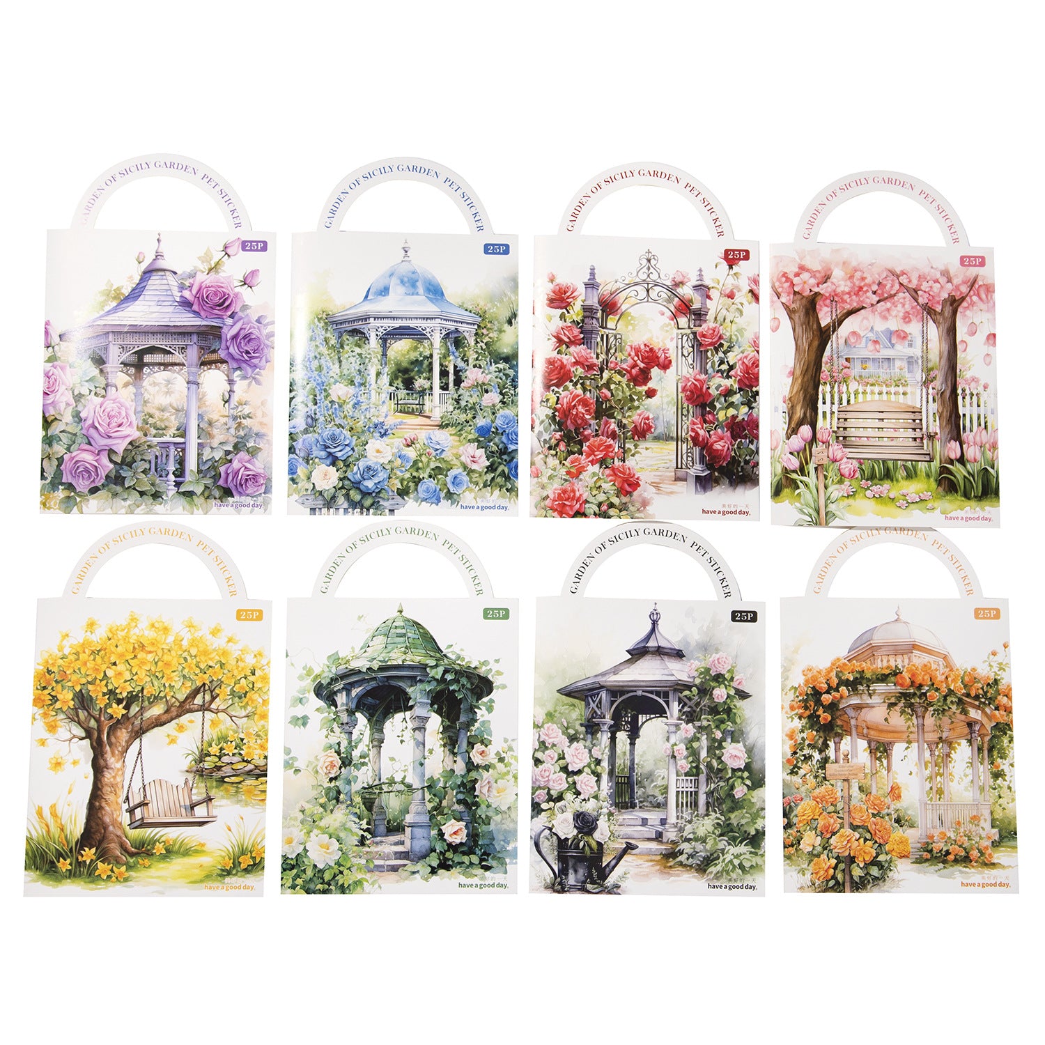 25 Pcs Garden Theme PET Stickers XXLDHY