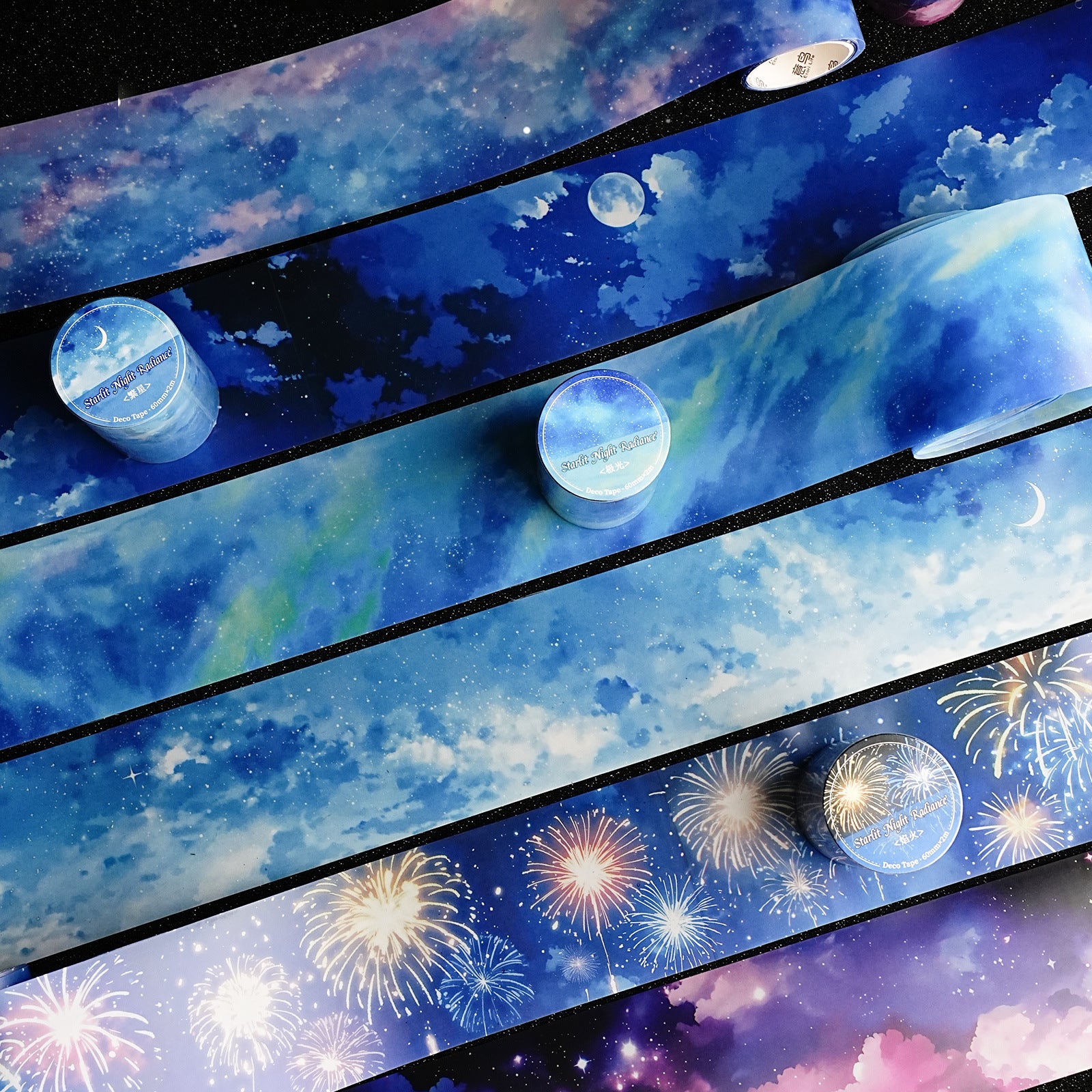 1 Roll Night Sky Cloud Star PET Tape YYXH