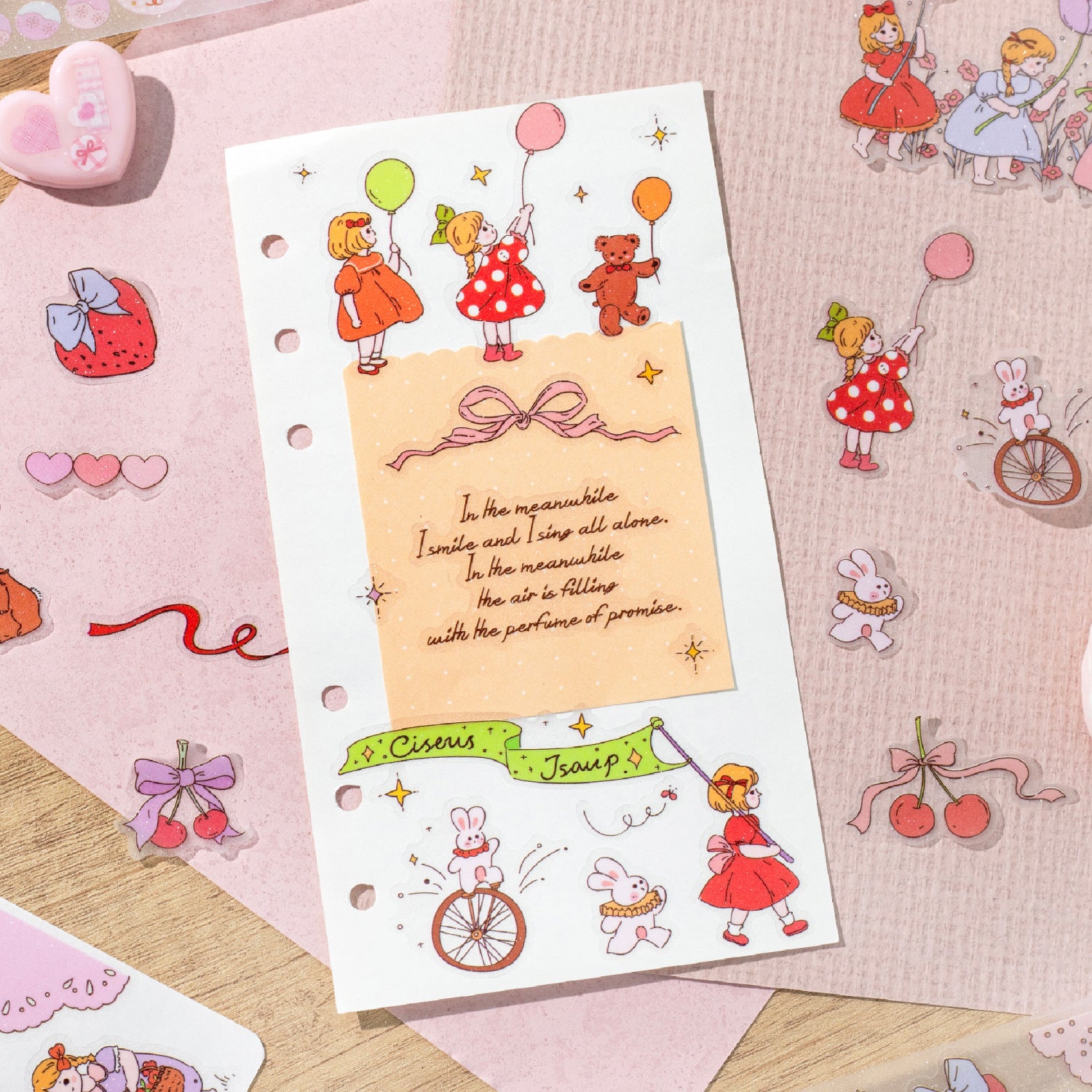 1 Roll Childhood Theme PET Stickers Tape THTWXZ