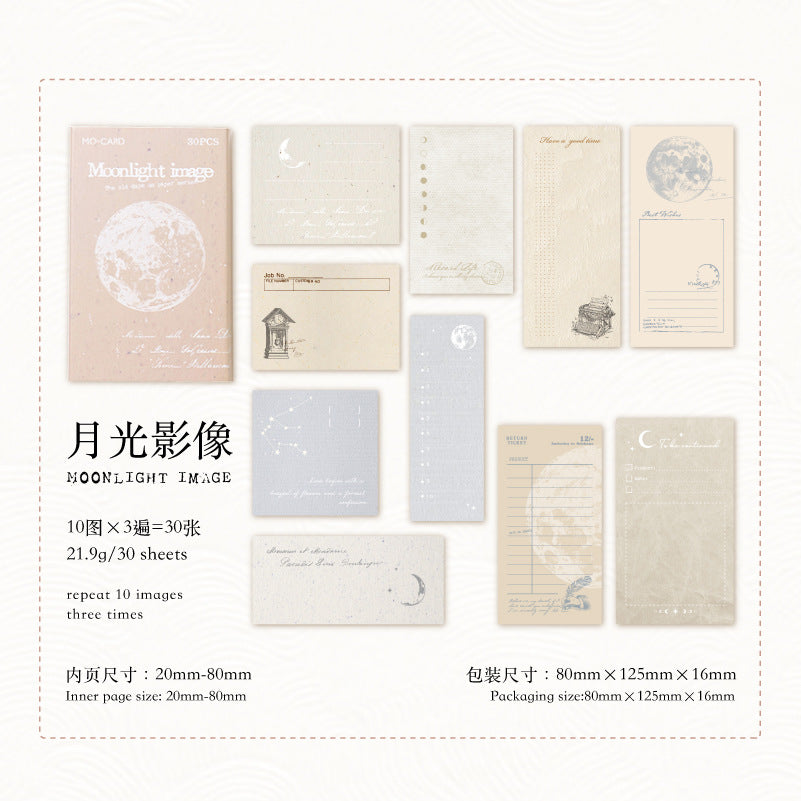 30 Pcs Vintage Notepad Stickers ZSJSG