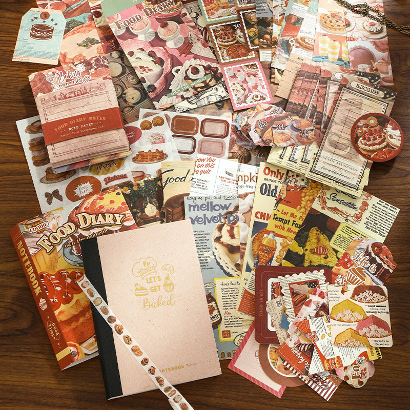 154 Pcs Dinner Food Scrapbook Supplies Kit TMSG