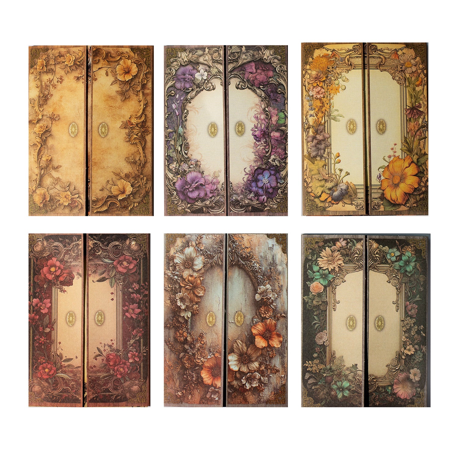 30 Pcs Vintage Floral Background Paper FFHY