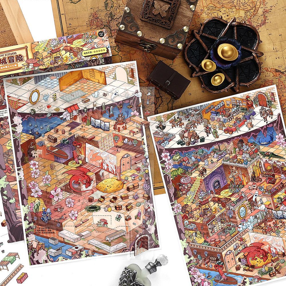 3D Dungeon Scene DIY Stickers Kit JJYYZ37