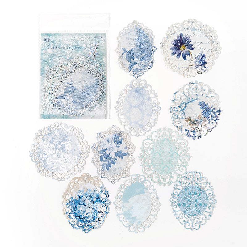 10 Pcs Floral Chintz Vintage Lace Edged Paper HKYQB