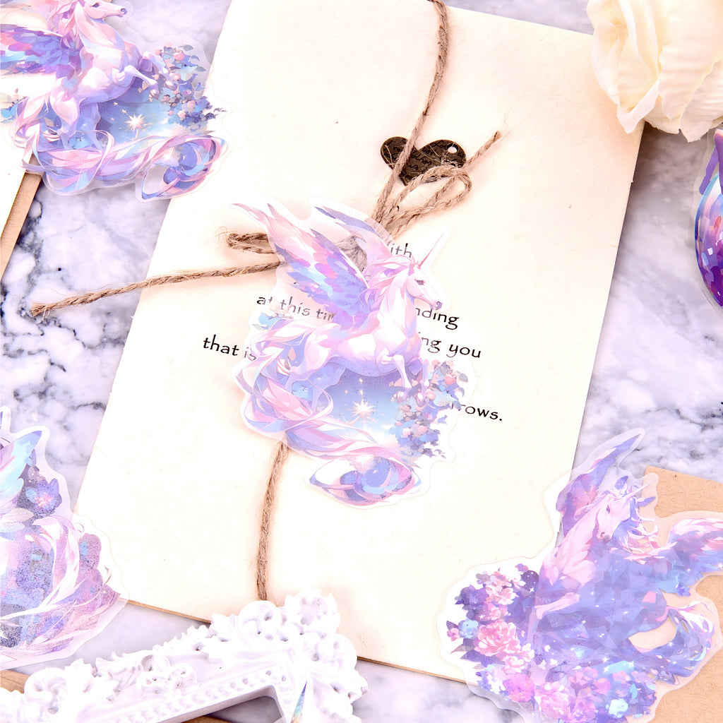 10 Pcs PET Unicorn Stickers MJDJS