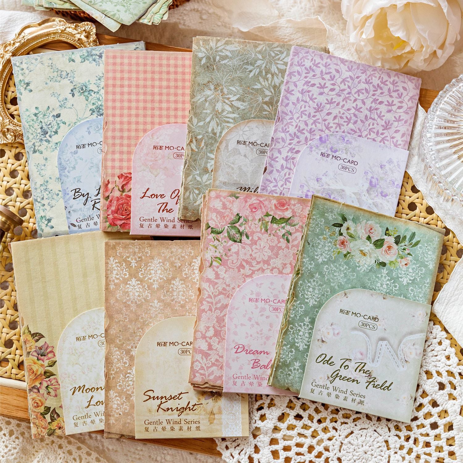 30 Pcs Shabby Chic Floral Journal Paper SBP05