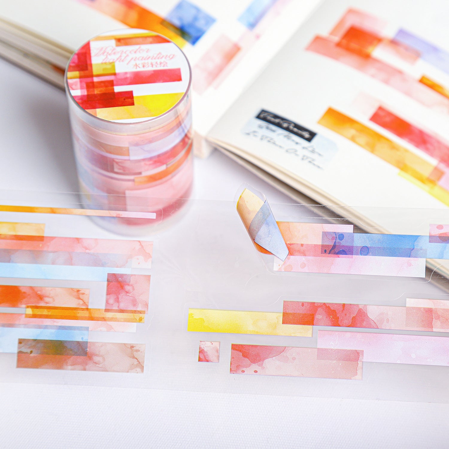 1 Roll Watercolor Stickers Tape SCQH