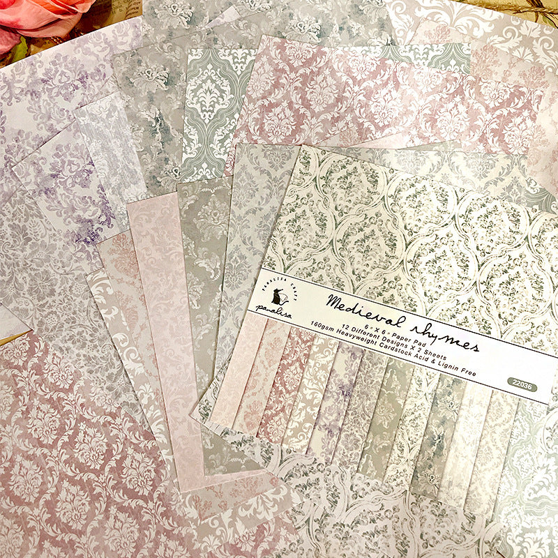 6 inch Baroque Scrapbook Paper Pad SKP036