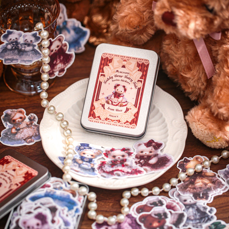 100 Pcs Teddy Bear Stickers TDXTH