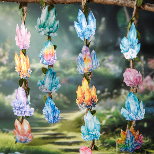 20 Pcs Crystal Flower PET Stickers HJWY