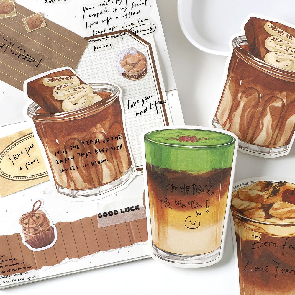 30 Sheets Coffee Theme Sticky Note KFND