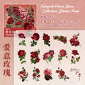 30 Pcs Vintage PET Flower Stickers JMHF