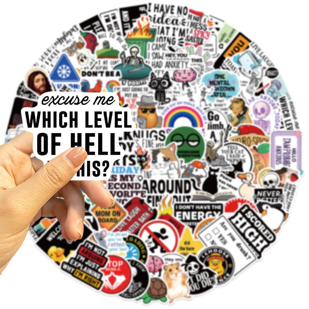 50PCS Funny Sarcastic Meme Vinyl Stickers FUN02