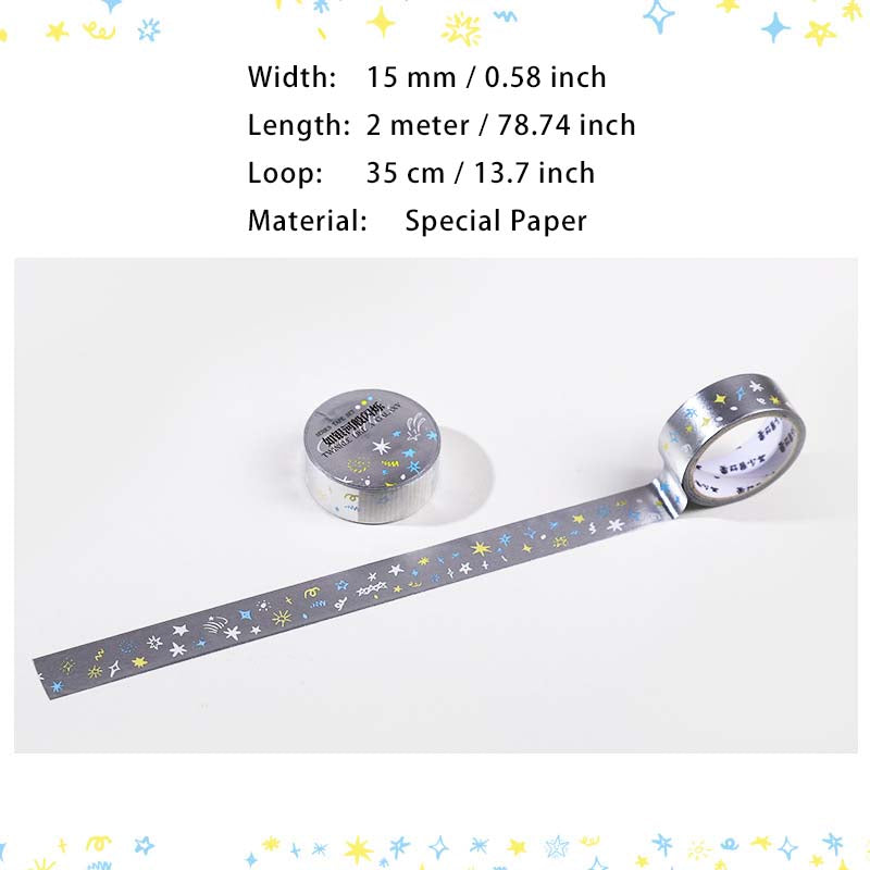 1 Roll Creative Silver Deco Tape RYHBSS