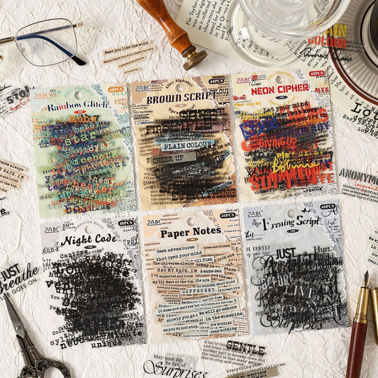 40 Pcs Quote Words PET Stickers ZJXY