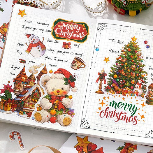 35 Sheets Christmas Halloween Themed Stickers Book HLDJR