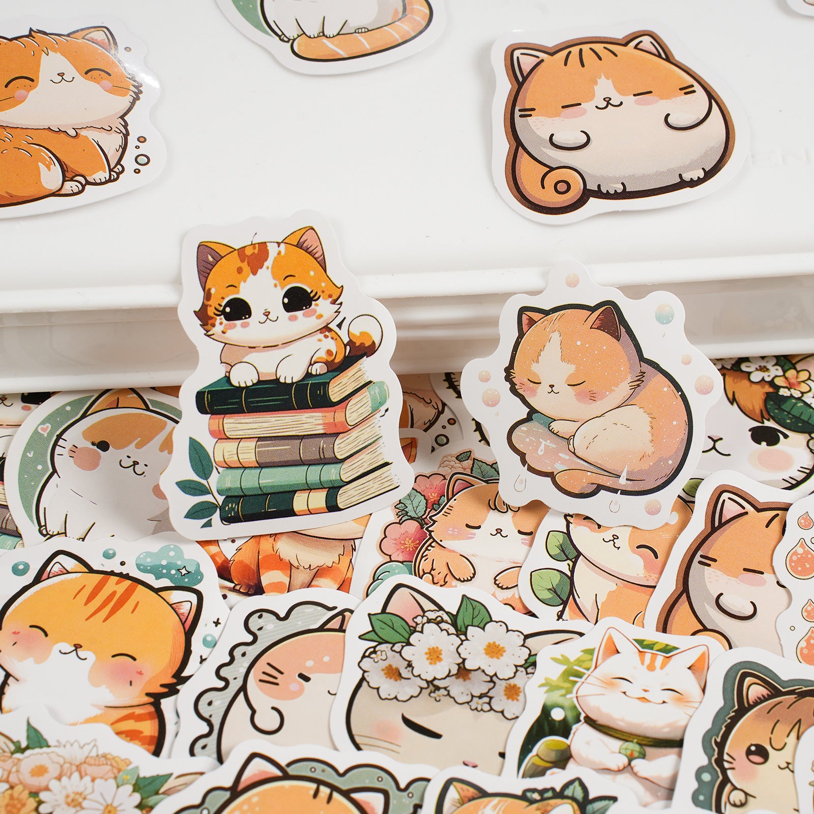 30 Pcs Ginger Cat Boxed Stickers YQJM