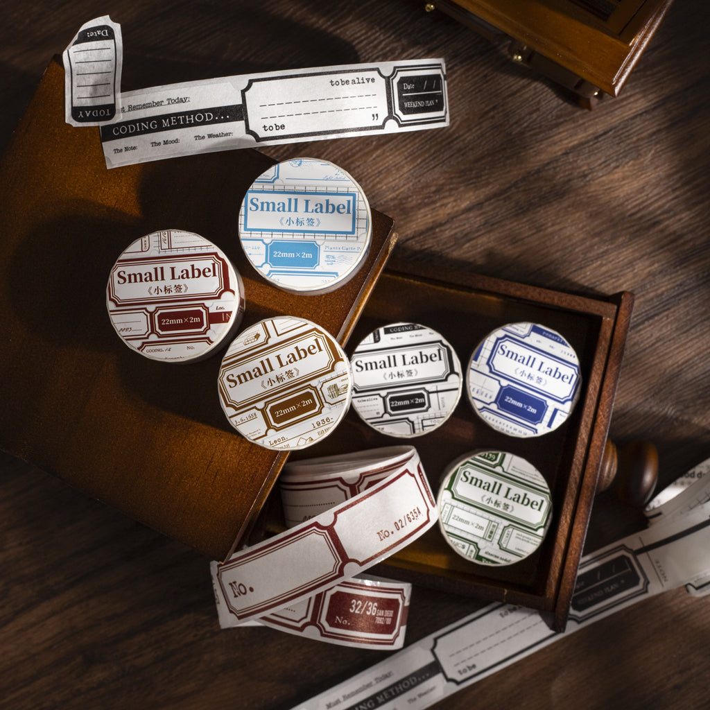 1 Roll Vintage Label Stickers Tape XBQX