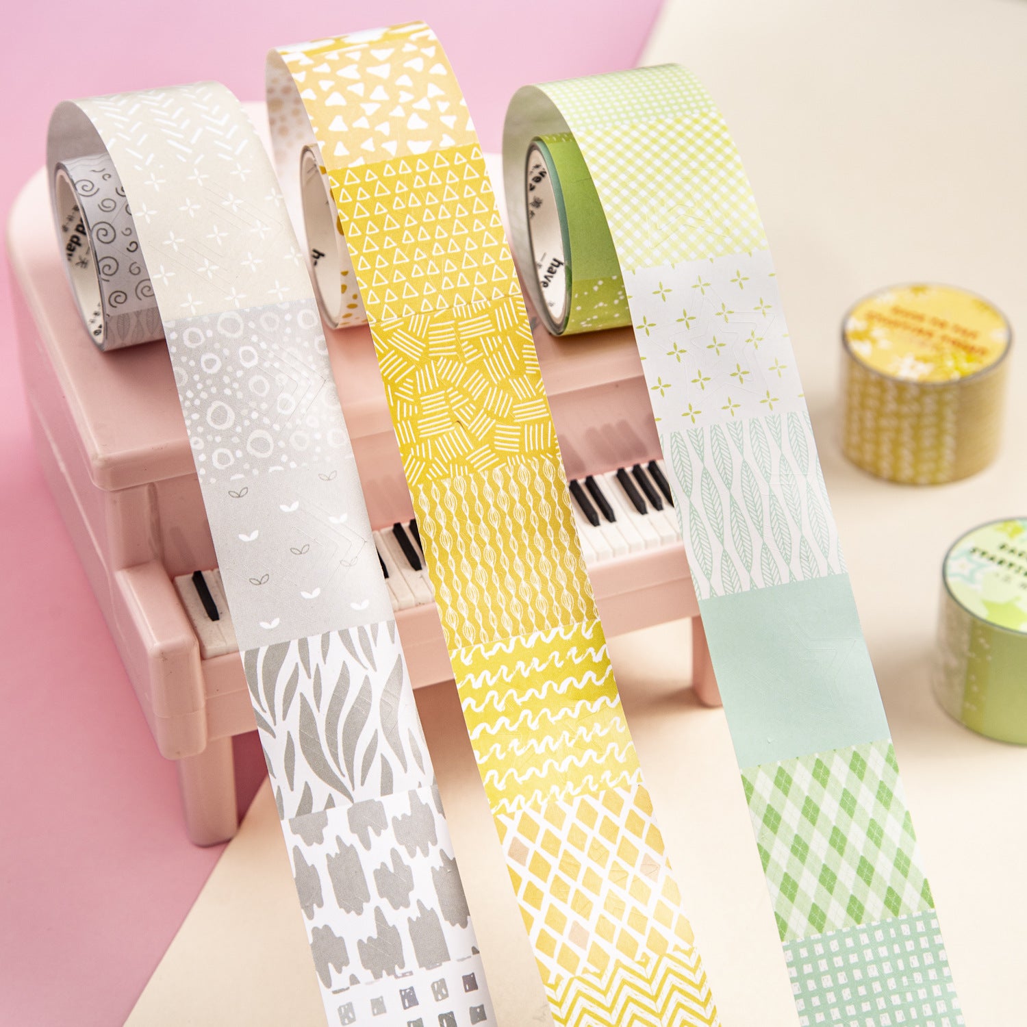 1 Roll Geometry Theme Stickers Tape HDZCQD