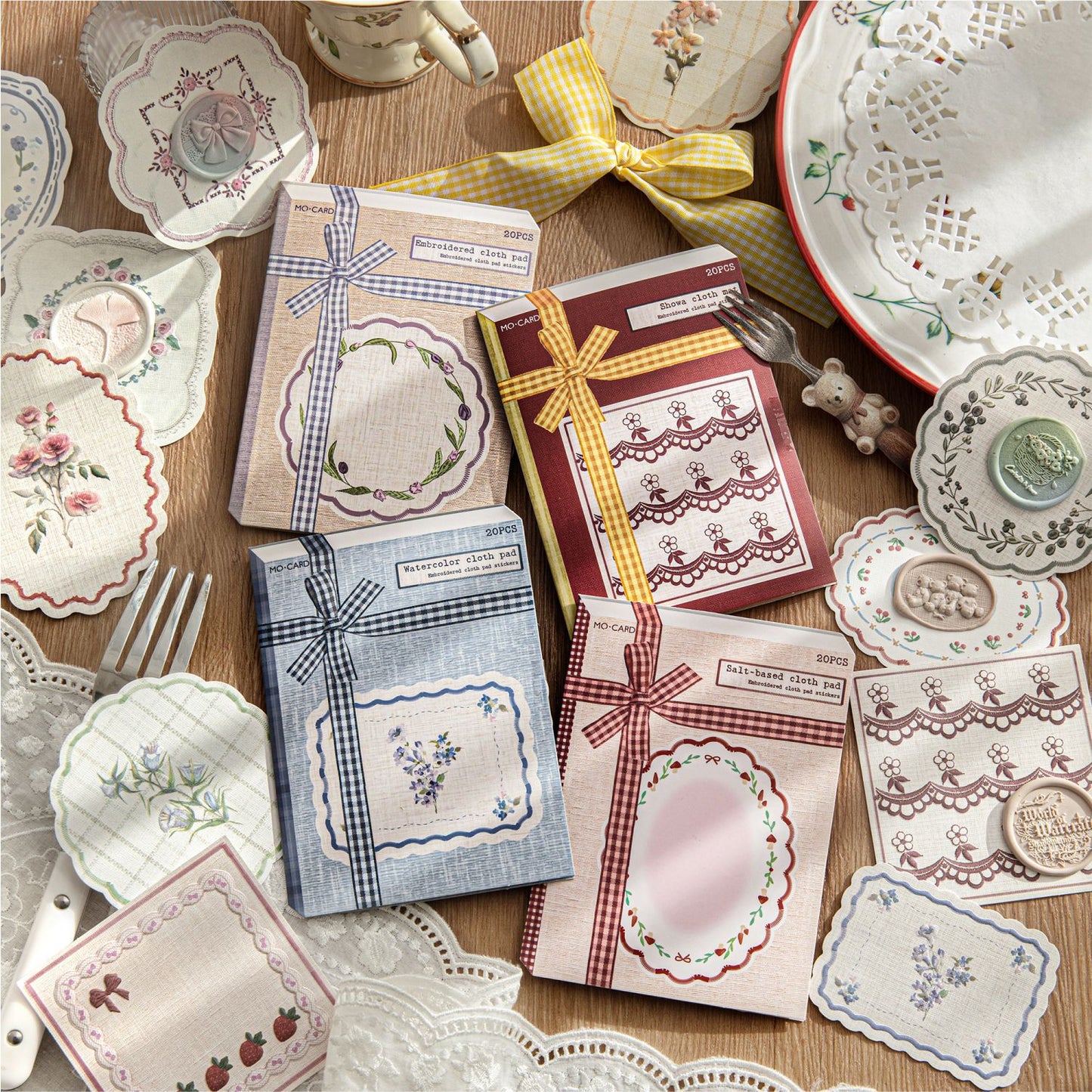 20 Pcs Vintage Embossed Notepad Paper SZBD