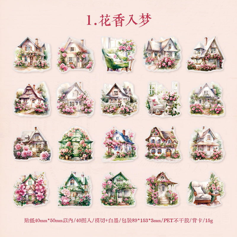 40 Pcs Creative PET Stickers MJWY