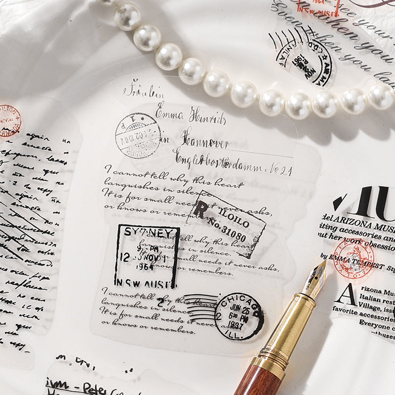 20 Pcs Vintage Quote Theme PET Stickers JYYM