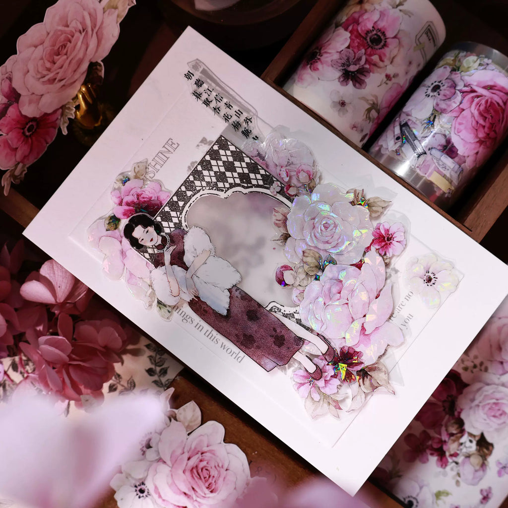 Floral Decorative Tape Rolls- Purple Mist Veil