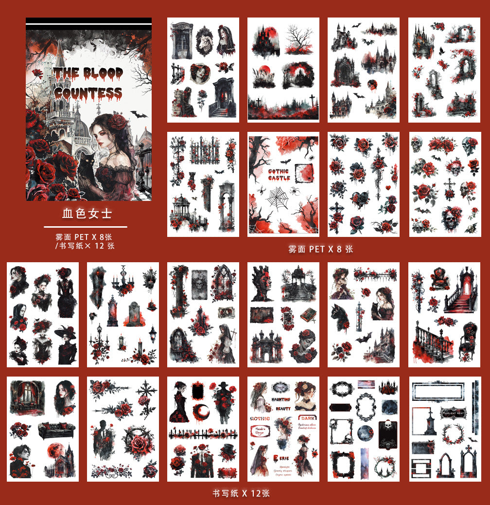 20 Sheets A5 Halloween Stickers Book DHWSJ