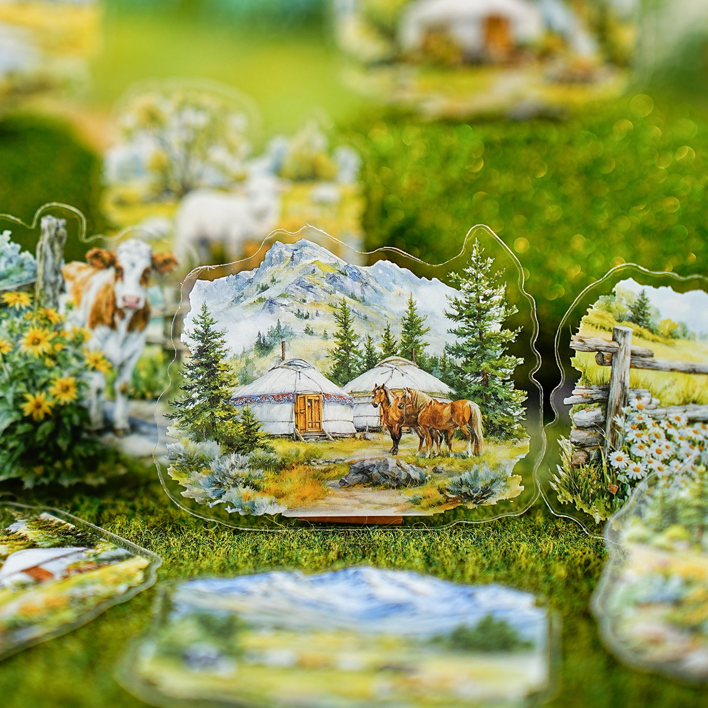 20 Pcs Wild Landscape PET Stickers SHRH