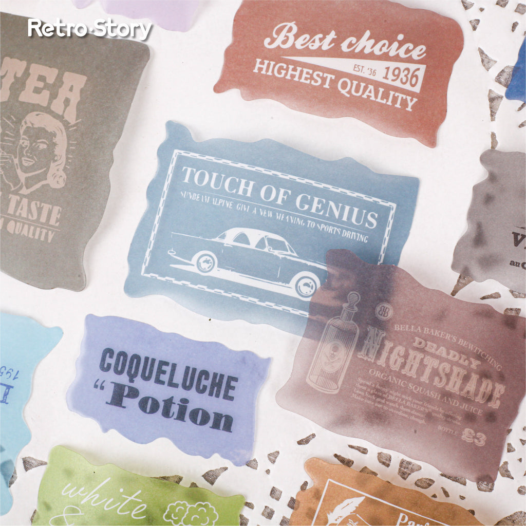 30 Pcs Vintage Journal Stickers QZXL
