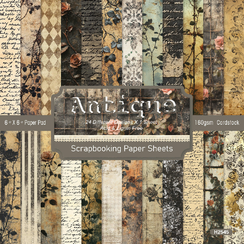 6 inch Vintage Scrapbook Paper Pad SKP545