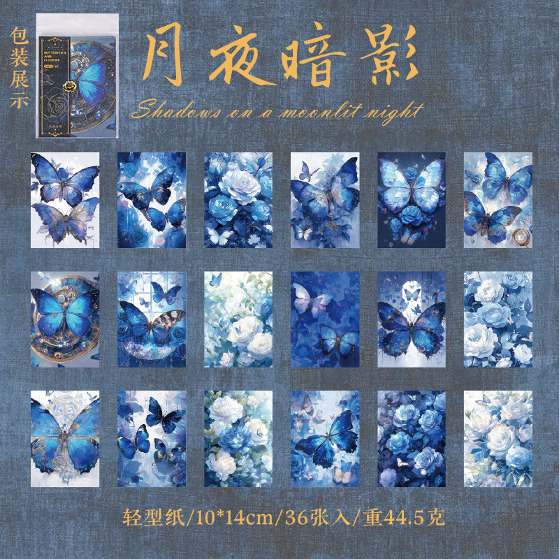 36 Pcs Butterfly Themed Scrapbook Paper HJDY