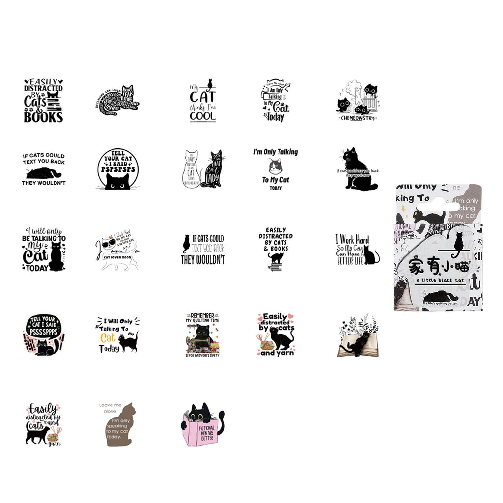 46 Pcs Cat Themed Stickers JYXM