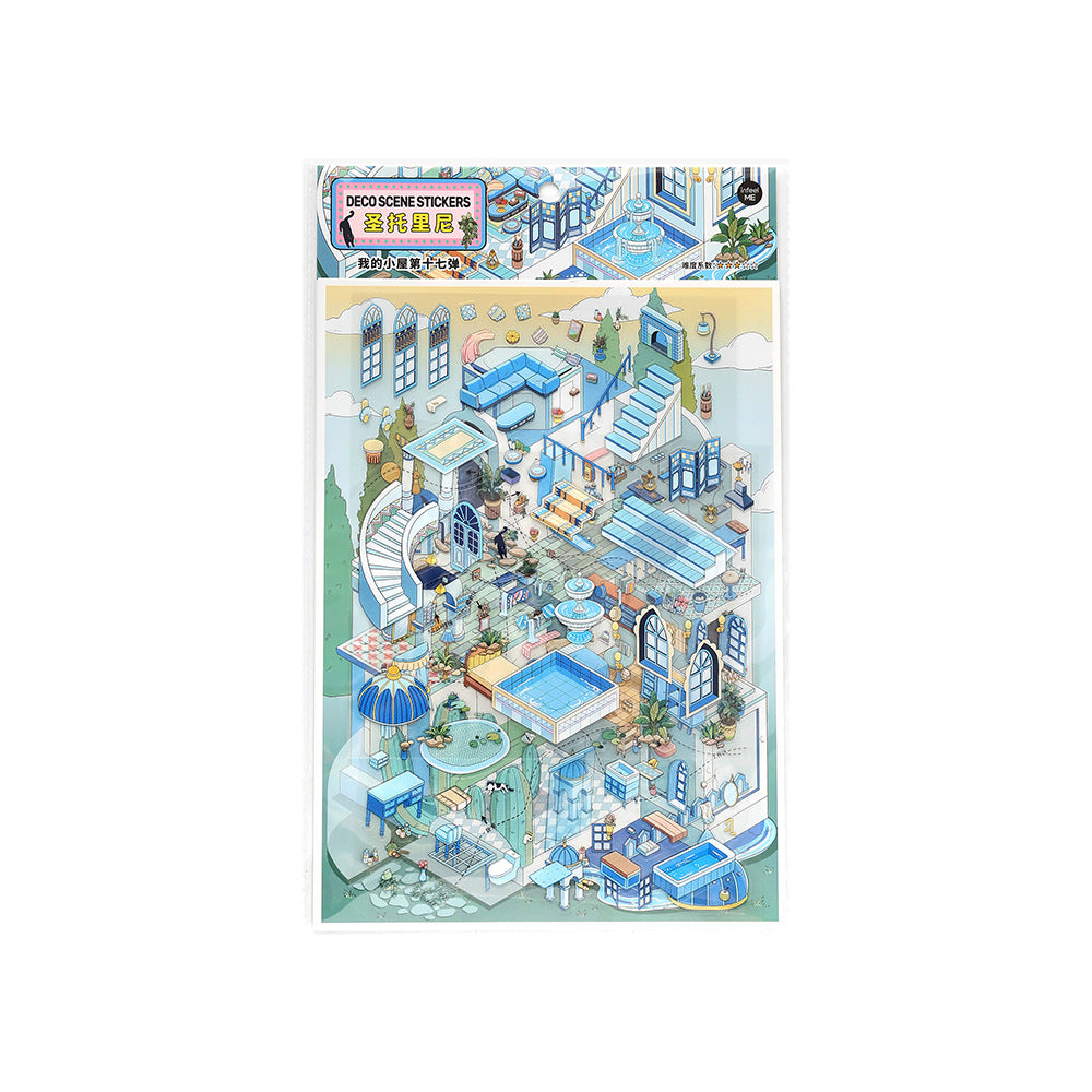 3D House Scene DIY Stickers Kit WDXW