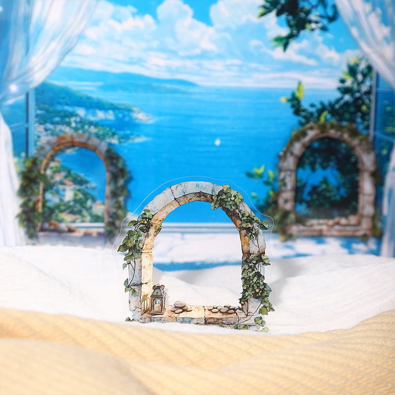 15 Pcs Windows Landscape PET Stickers YCYSJ