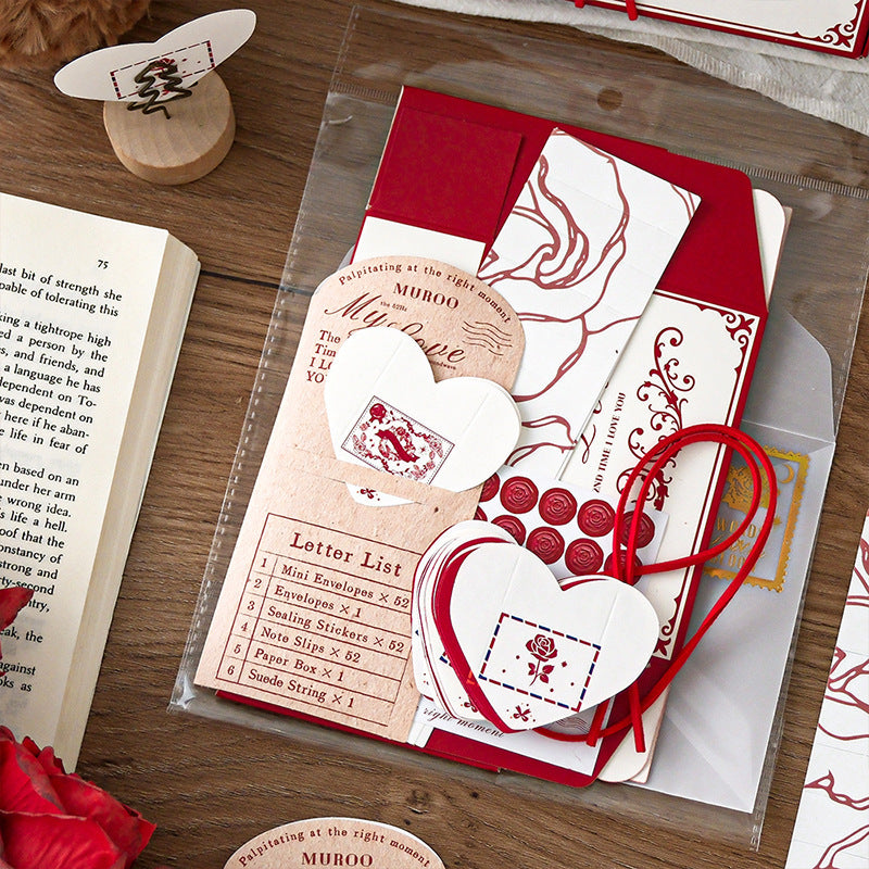 Love Themed Envelope and Stickers Kit 52CAN