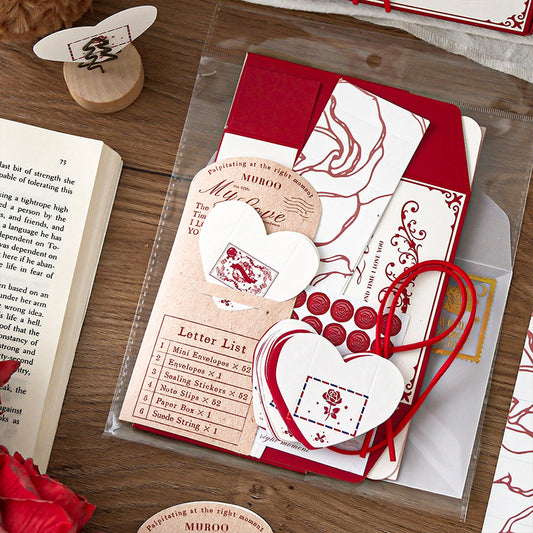 Love Themed Envelope and Stickers Kit 52CAN