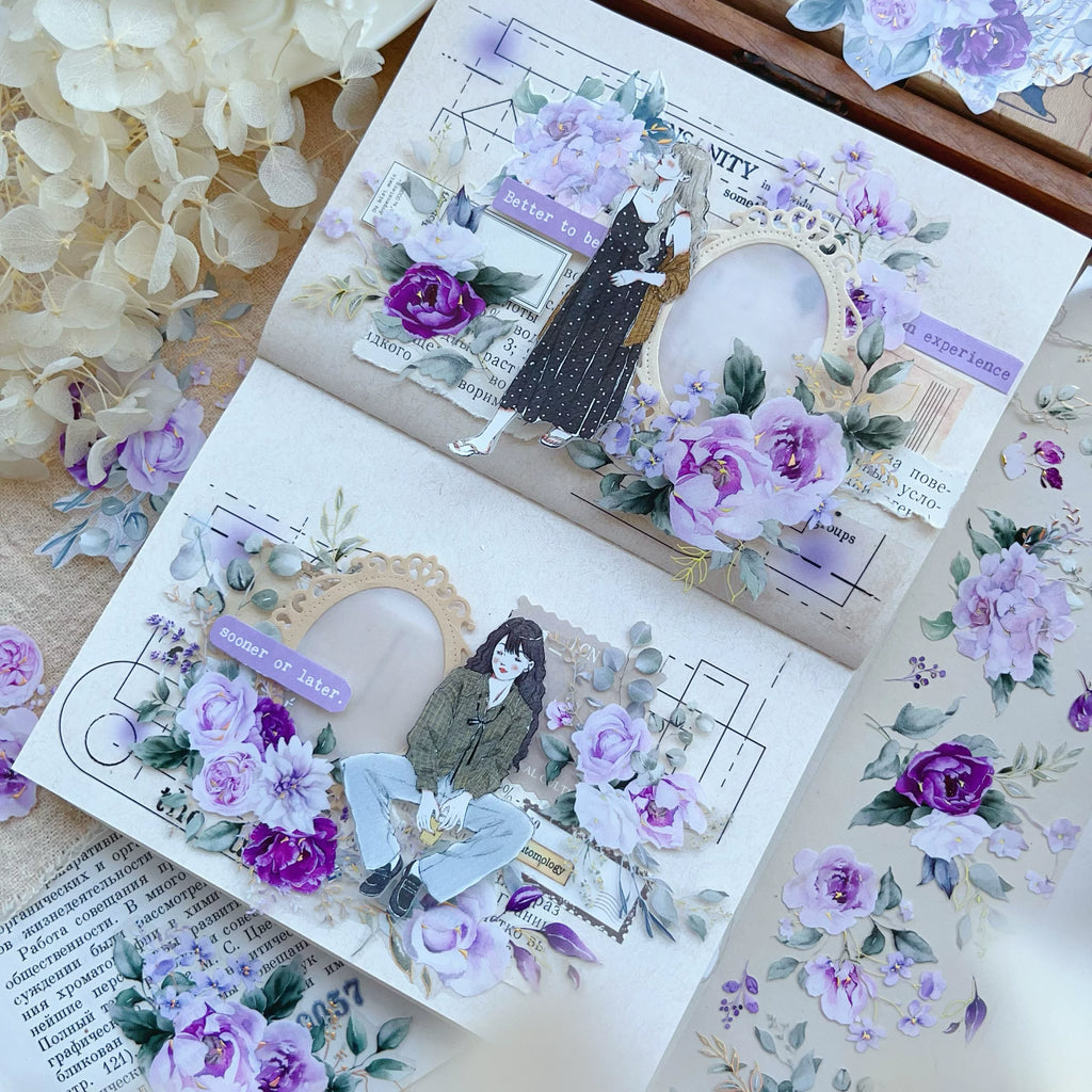 Floral Decorative Tape Rolls- Lavender Radiance