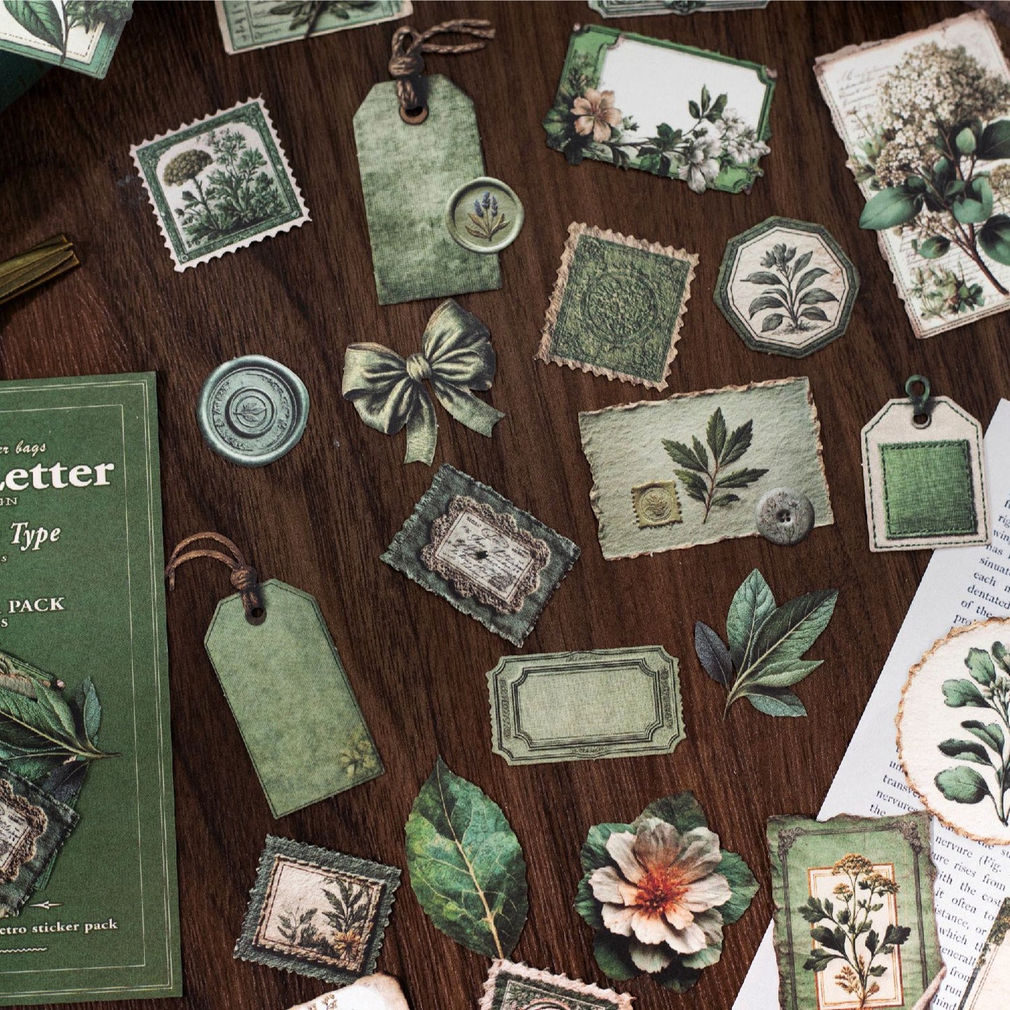 30 Pcs Vintage Journal Stickers ZYXJ