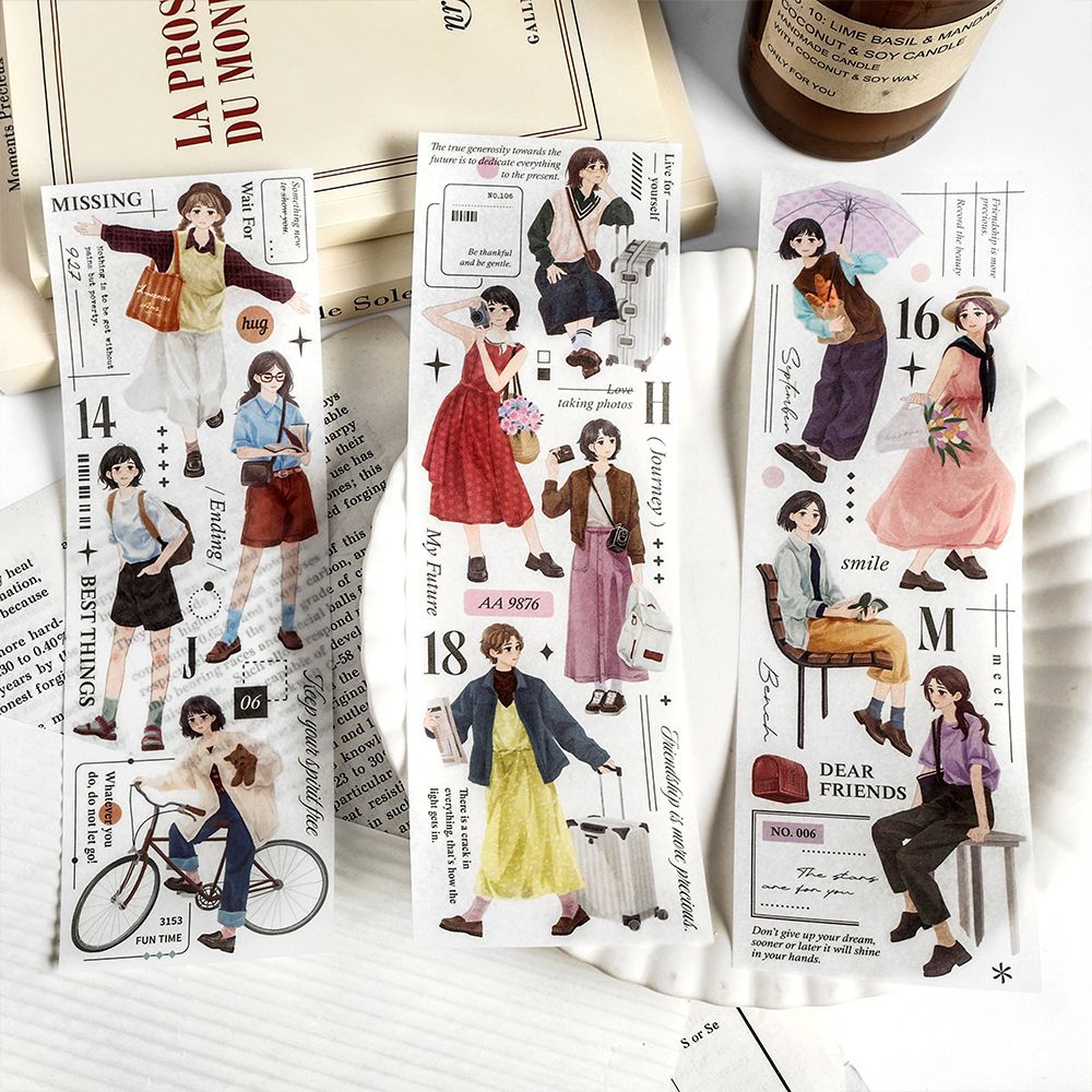 6 Sheets Girl Life Style Washi Stickers ORNX