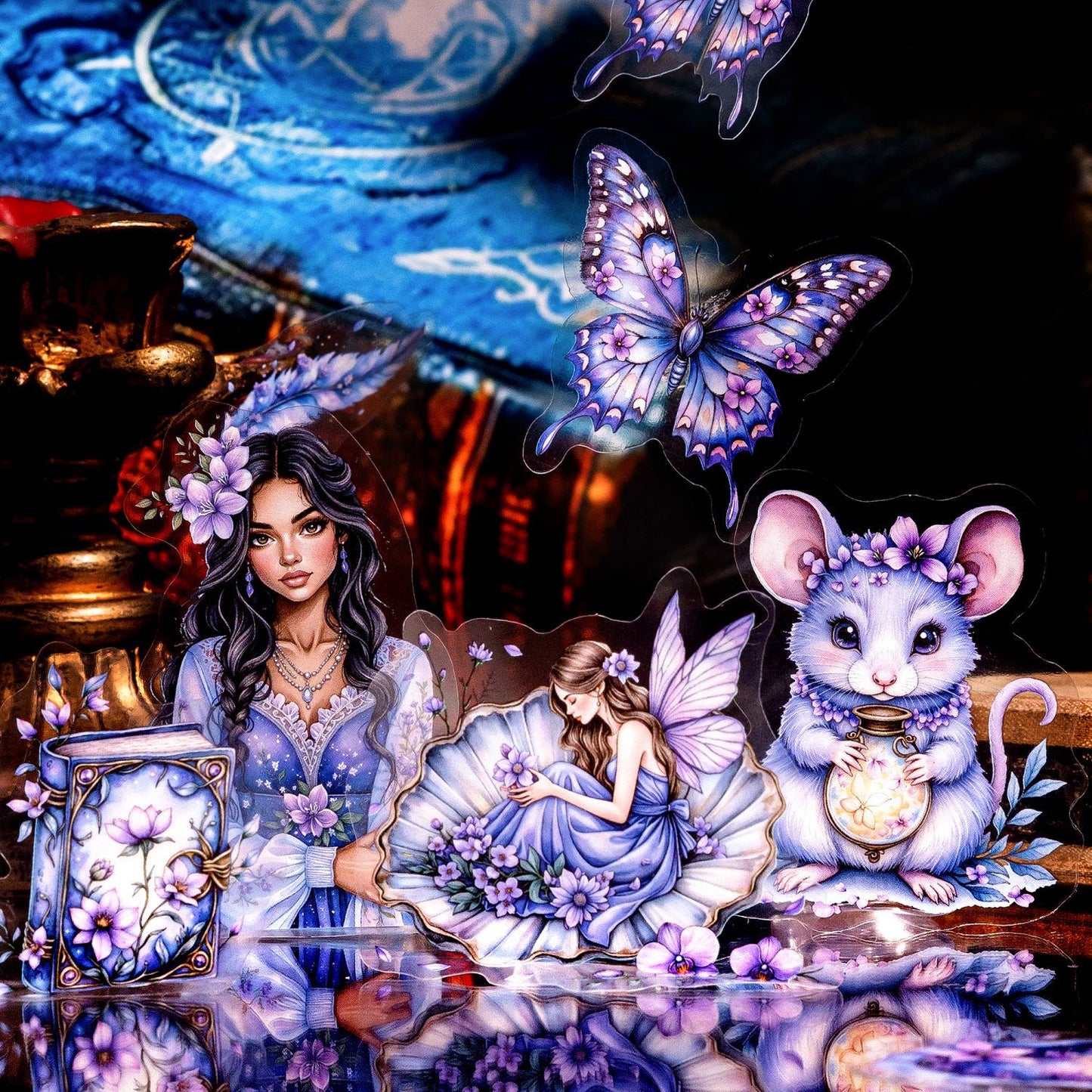 40 Pcs Fantasy Fairy PET Stickers MSHJ