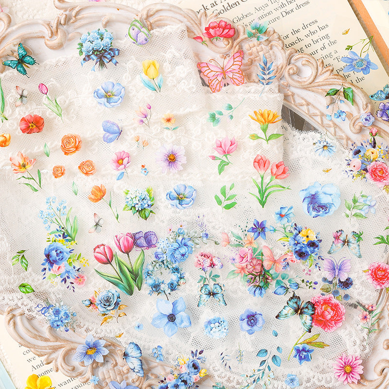 10 Sheets Flower PET Stickers LGHY
