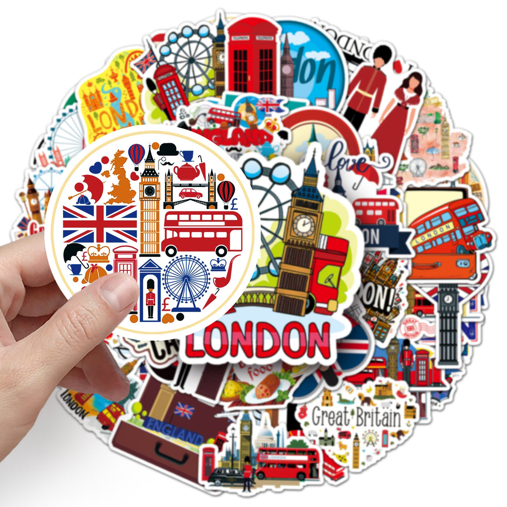 50Pcs Great Britain Travel Vinyl Stickers TRV18