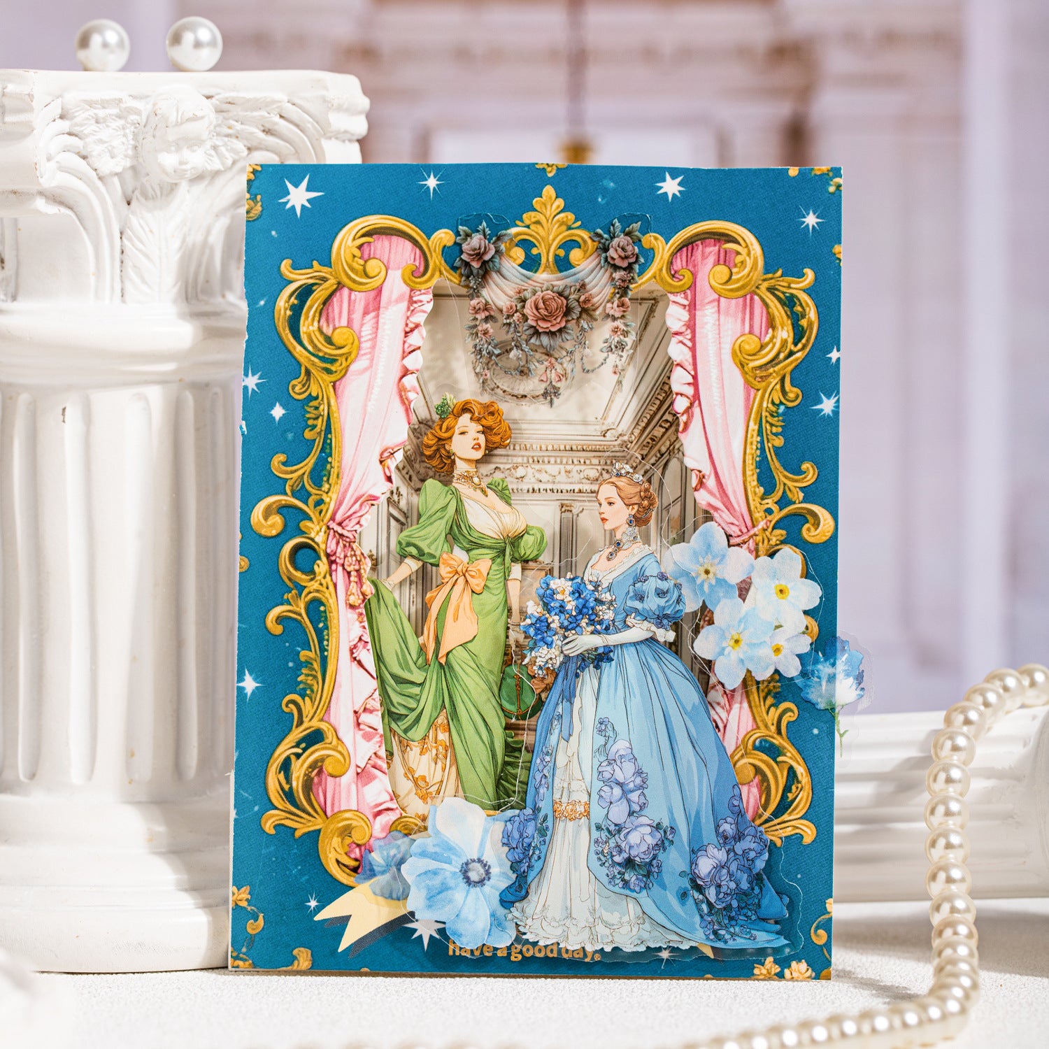 20 Pcs Rococo Party Lady PET Stickers LKKWY