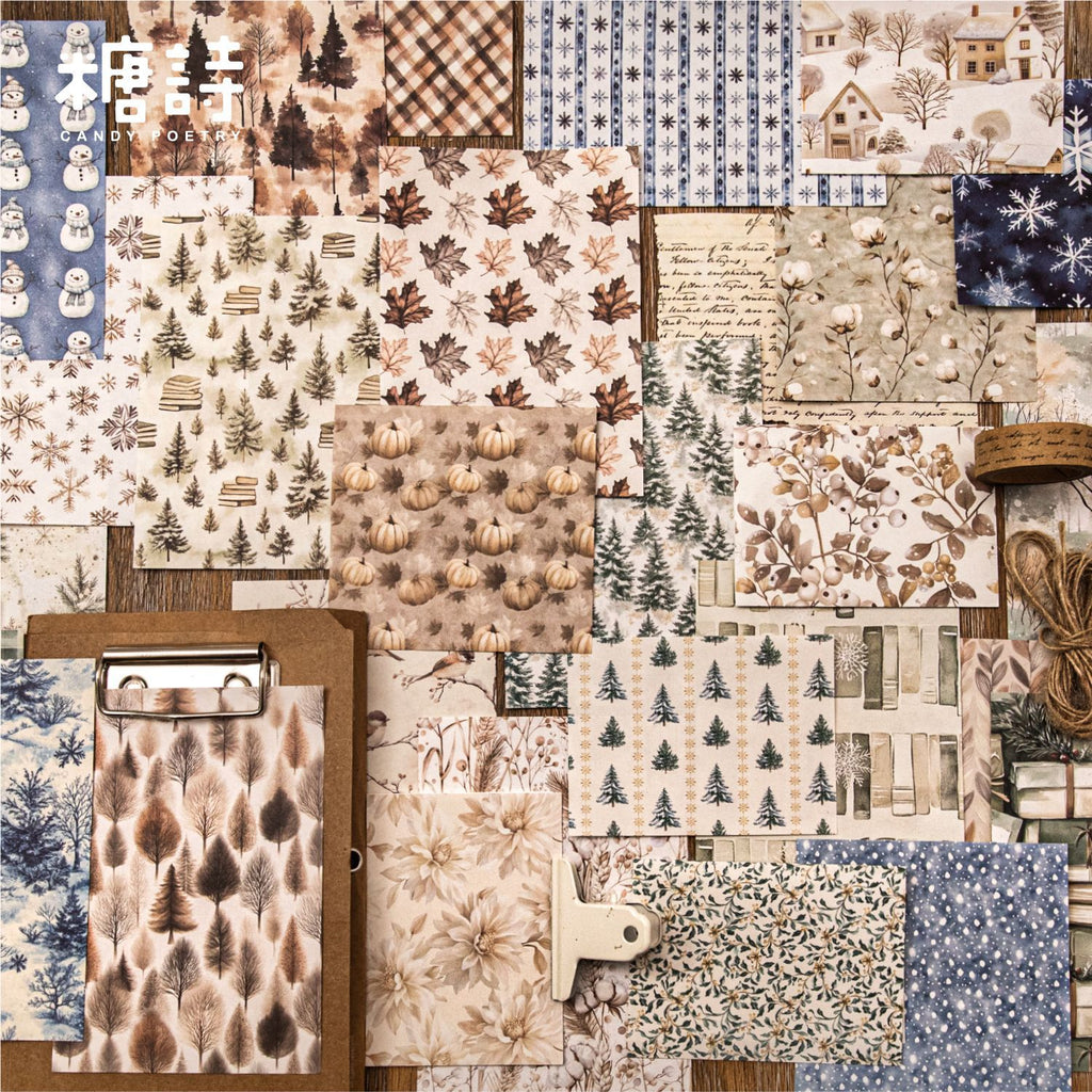 30 Sheets Vinter Themed Journal Paper MYQD